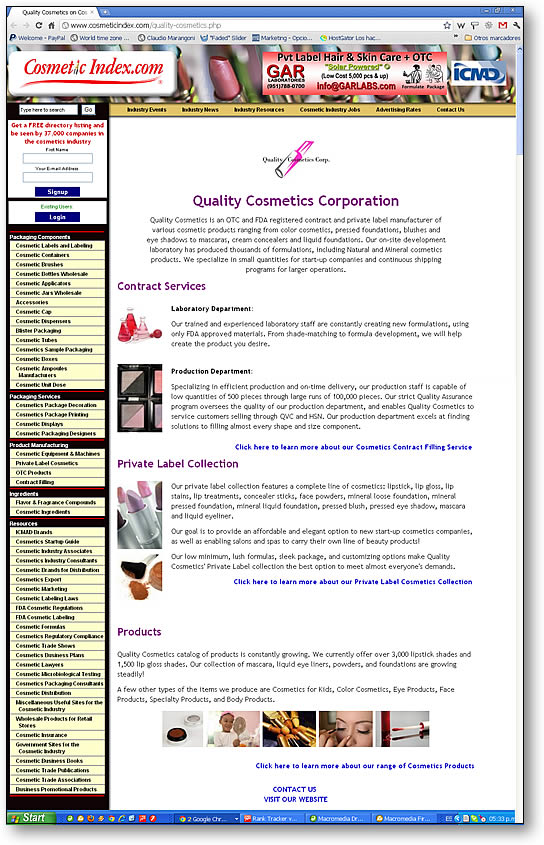 Example of Full Webpage Ad